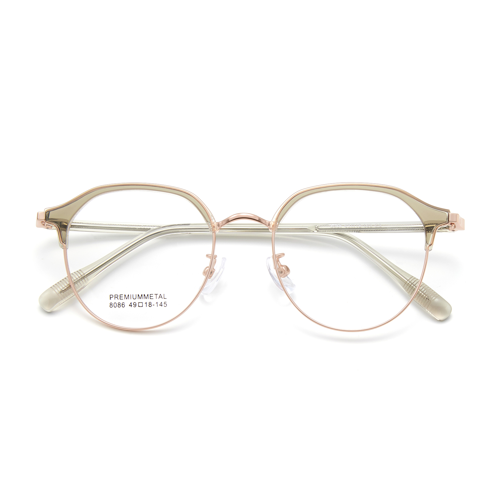 8086 Ochelari de lectură zilnic cu cadru oval din aliaj