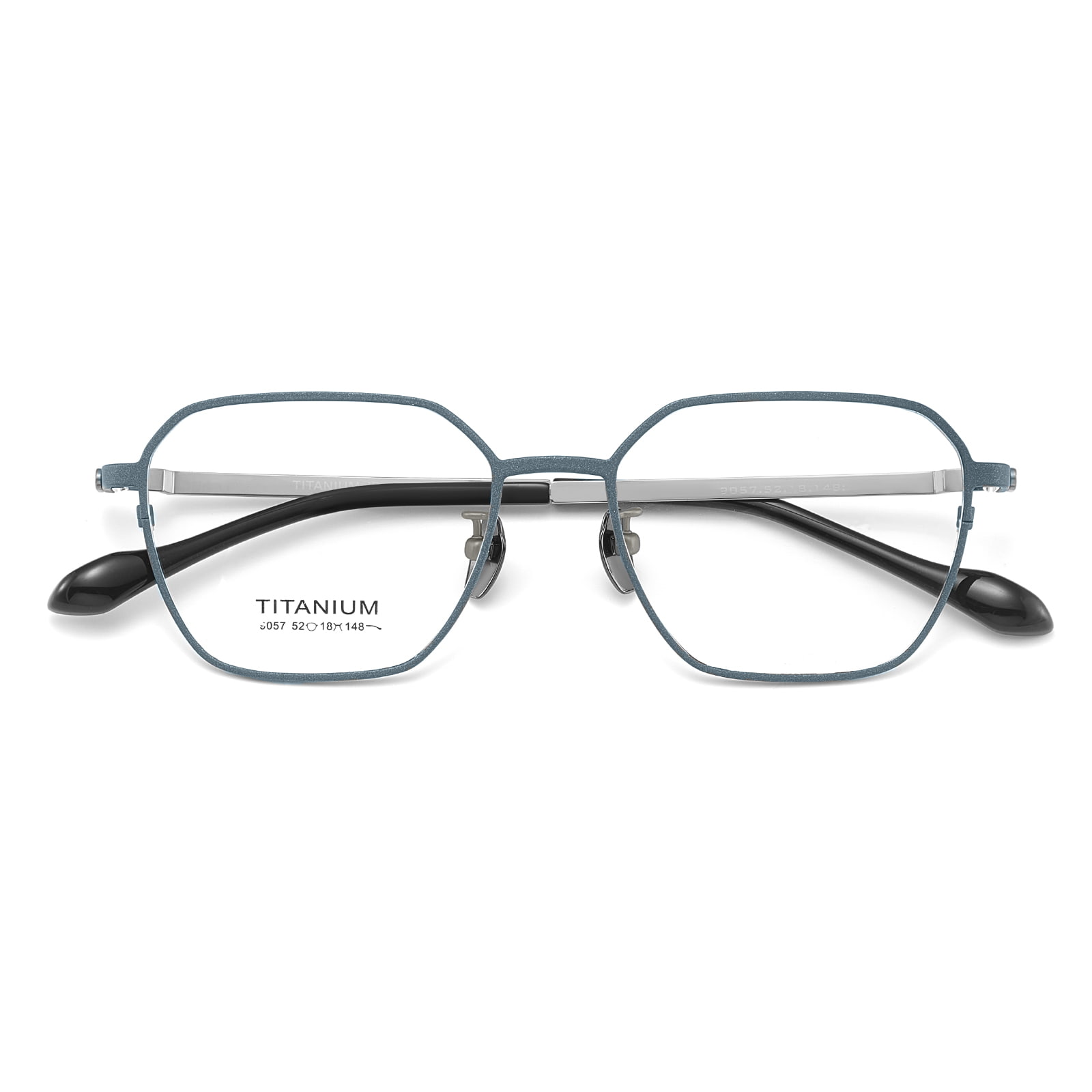9057 Ochelari personalizați cu tăietură hexagonală din titan pur