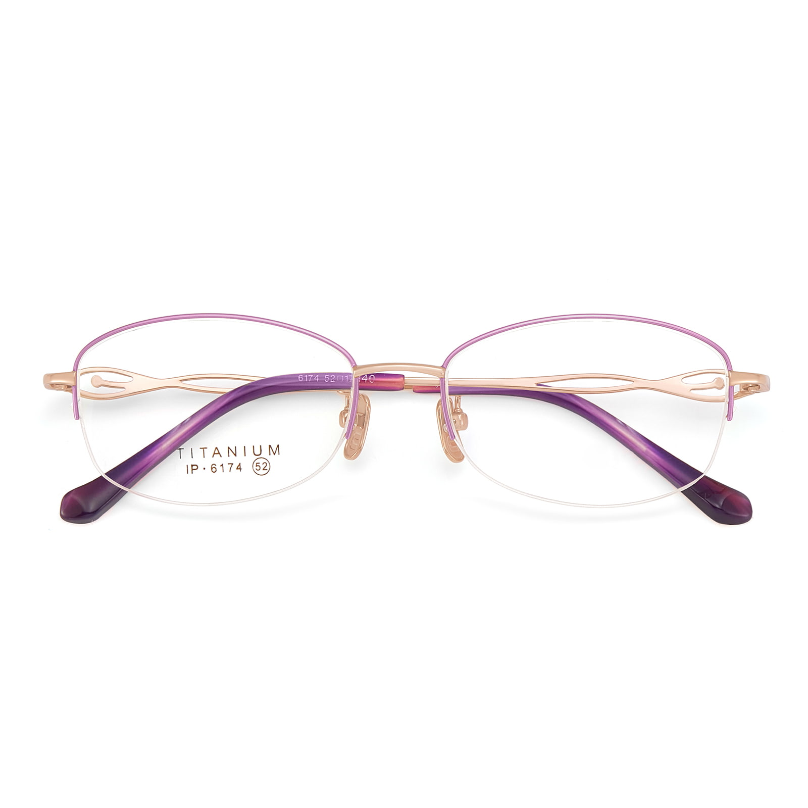 6174 Ochelari de titan pur diamant cu jumătate de camă
