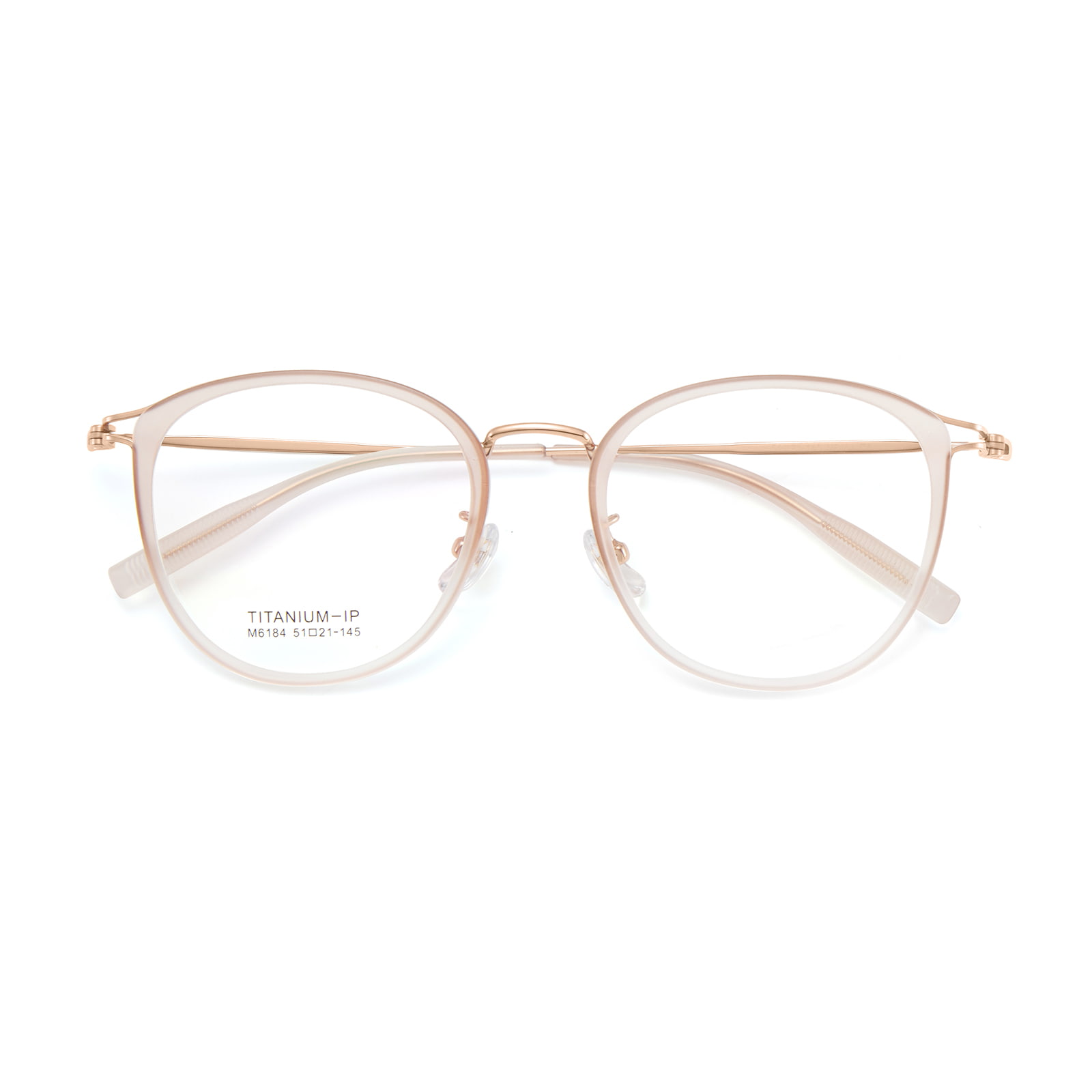 M6184 Artistic Gold Glue Ochelari de titan Hollow β