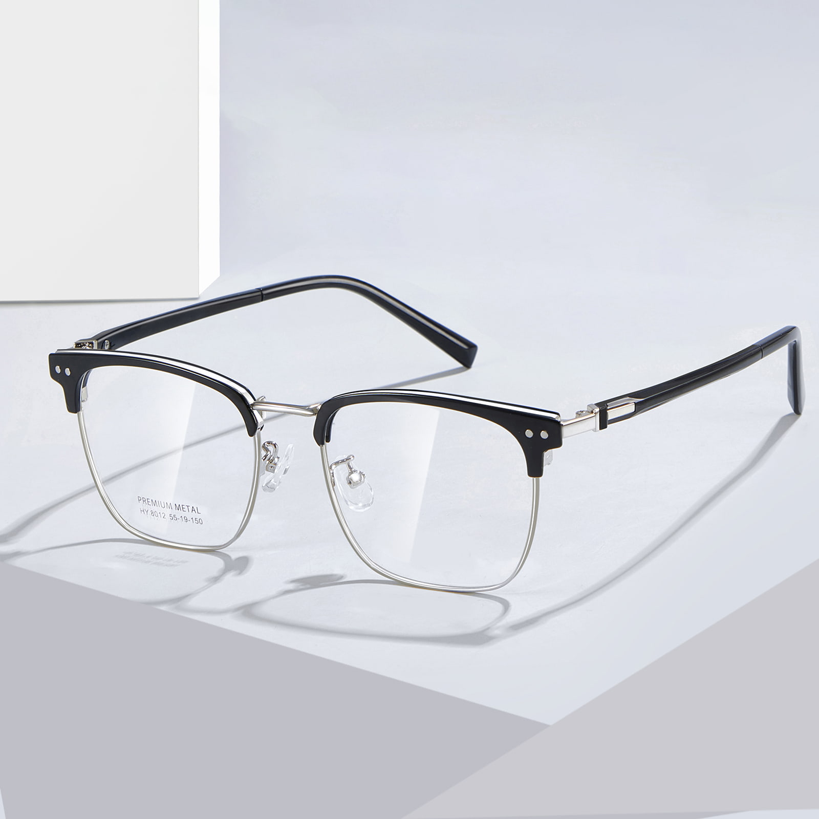 8012 Ochelari minimalisti din aliaj cu presiune în nas