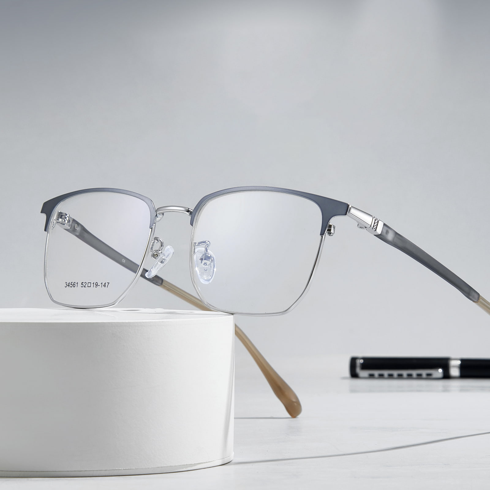 34561 Business Gentleman Ochelari din aliaj silicon templ