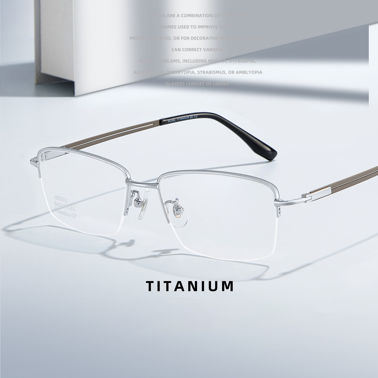 86992 Ochelari multicolori din titan pur fără apăsare a urechii