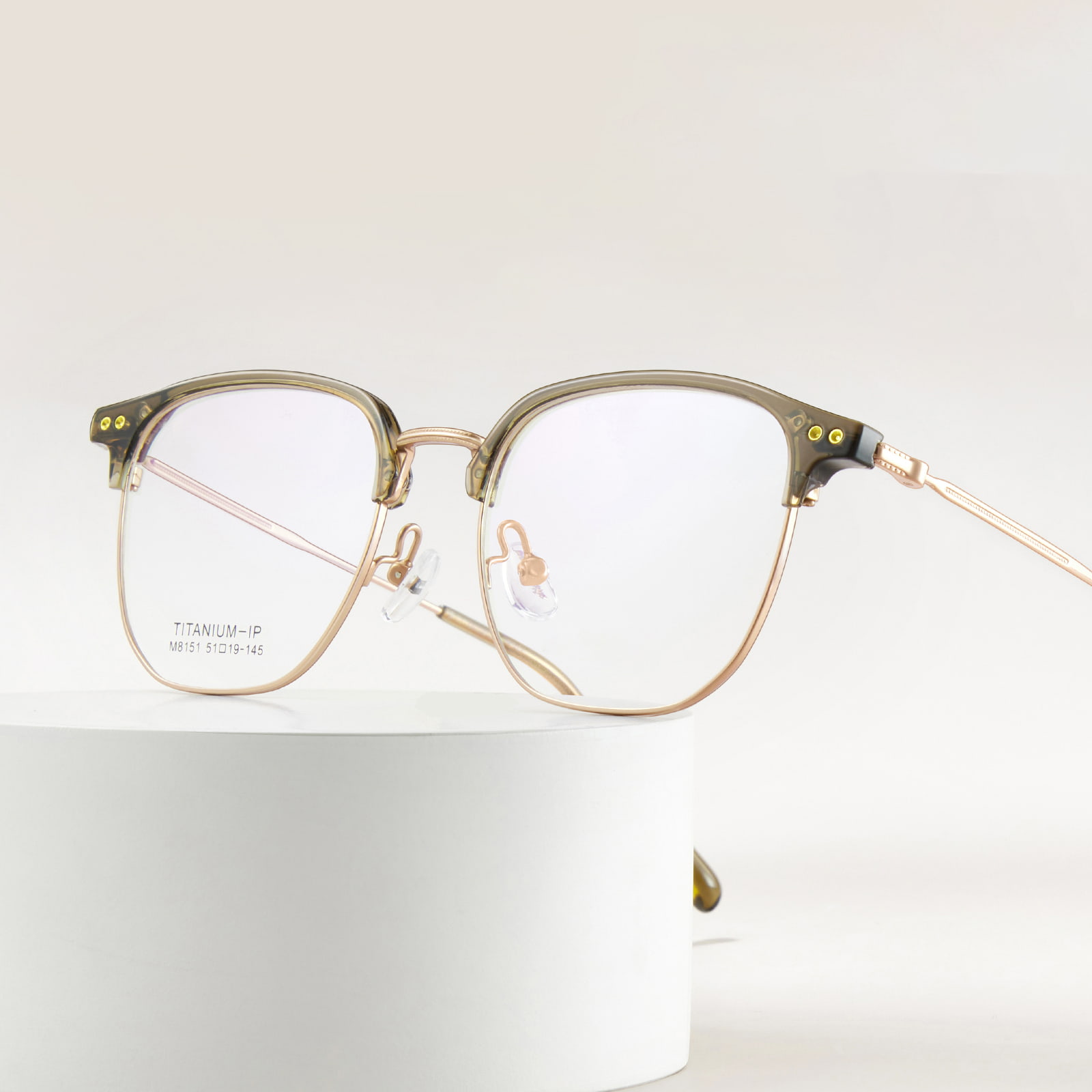 Ochelari M8151 Square Circle ușoare din titan β