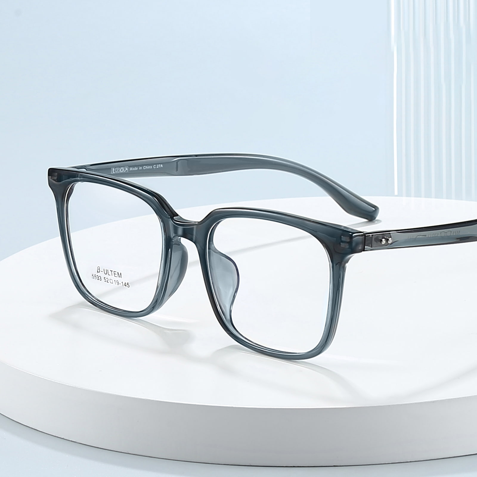 5533 Ochelari sport TR90 anti-coliziune cu cadru pătrat