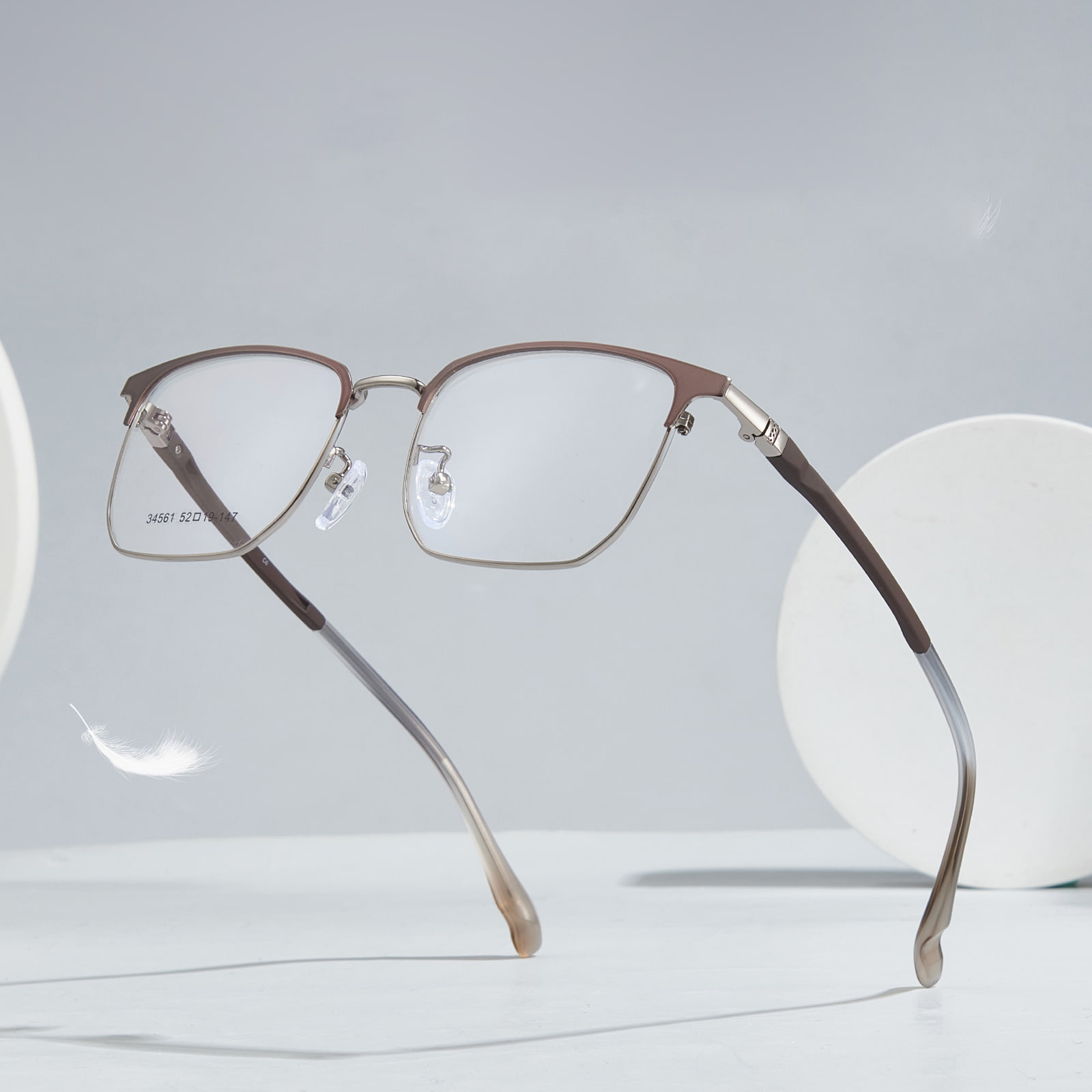 34561 Business Gentleman Ochelari din aliaj silicon templ