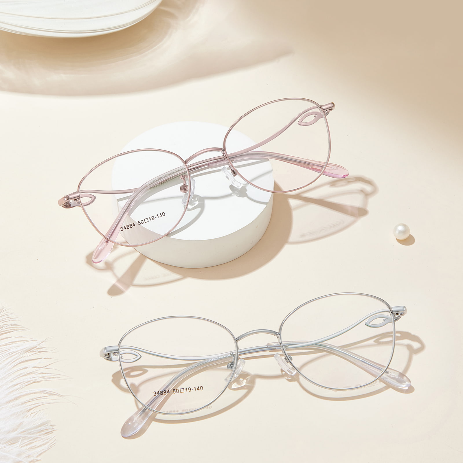 34884 Ochelari din aliaj sculptat pe două fețe delicate