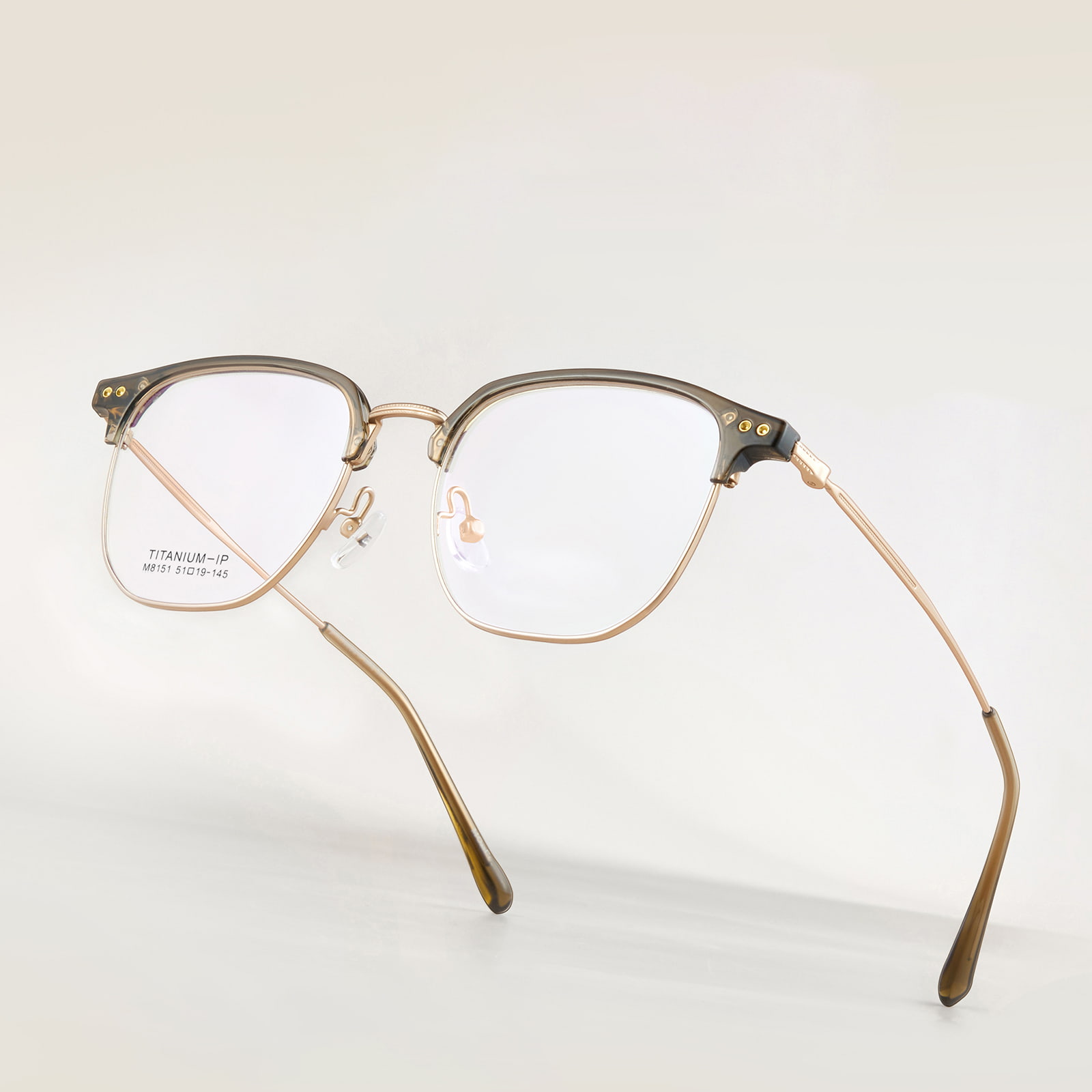 Ochelari M8151 Square Circle ușoare din titan β