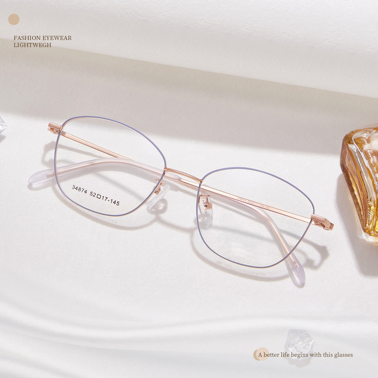 34874 Ochelari retro din aliaj subțiri