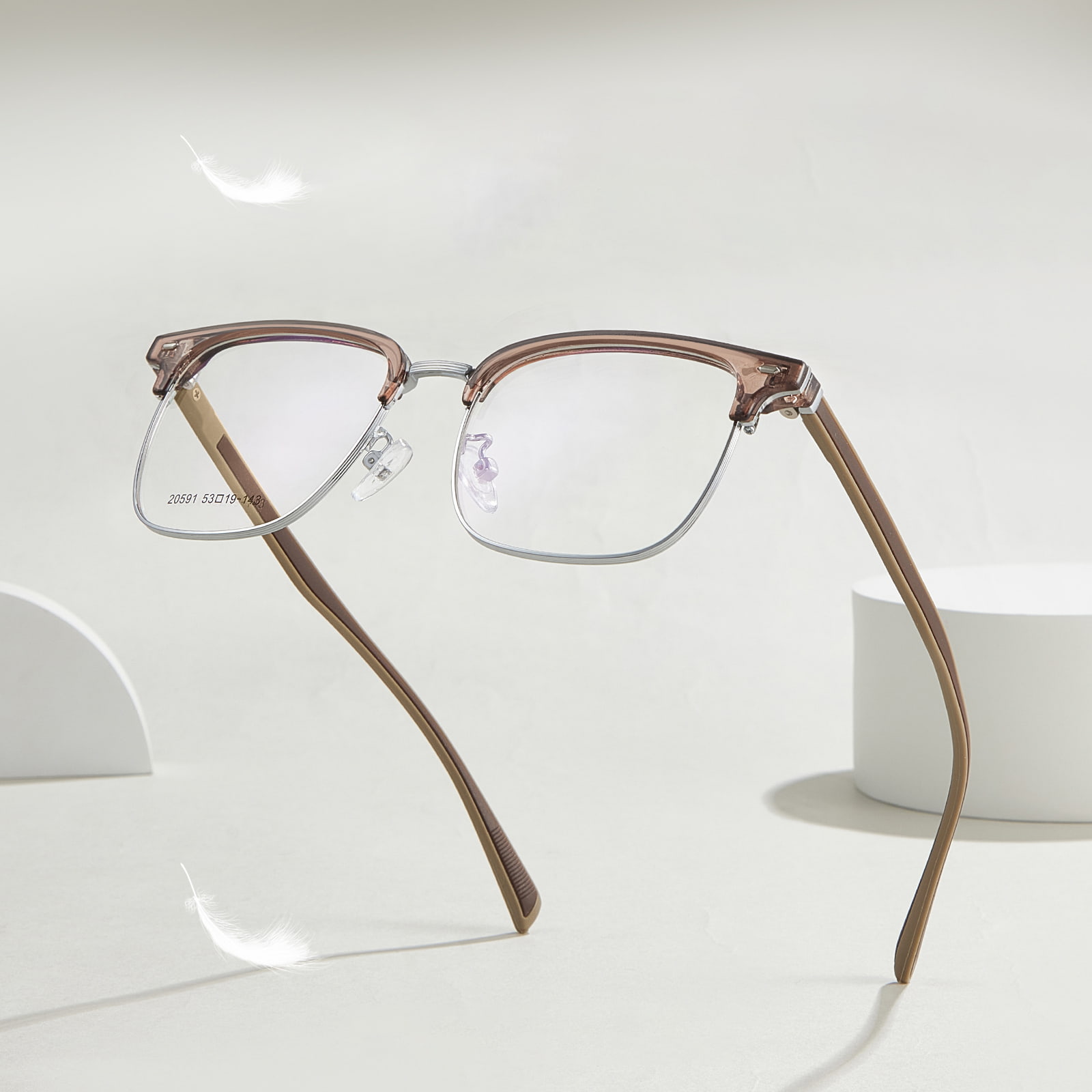 20591 Ochelari casual din plastic din oțel din aliaj