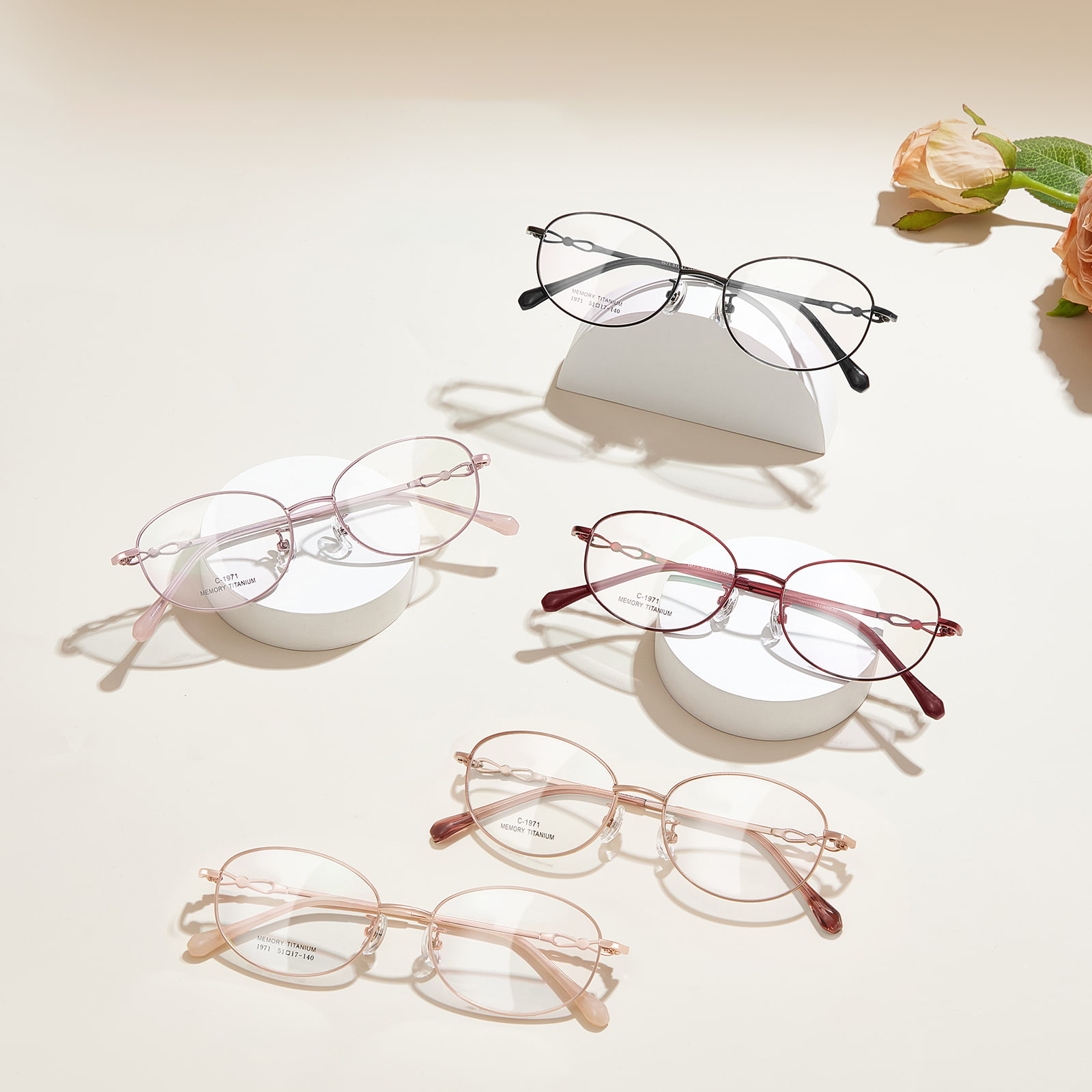 1971 Ochelari Commuter Delicate Memory din aliaj de titan