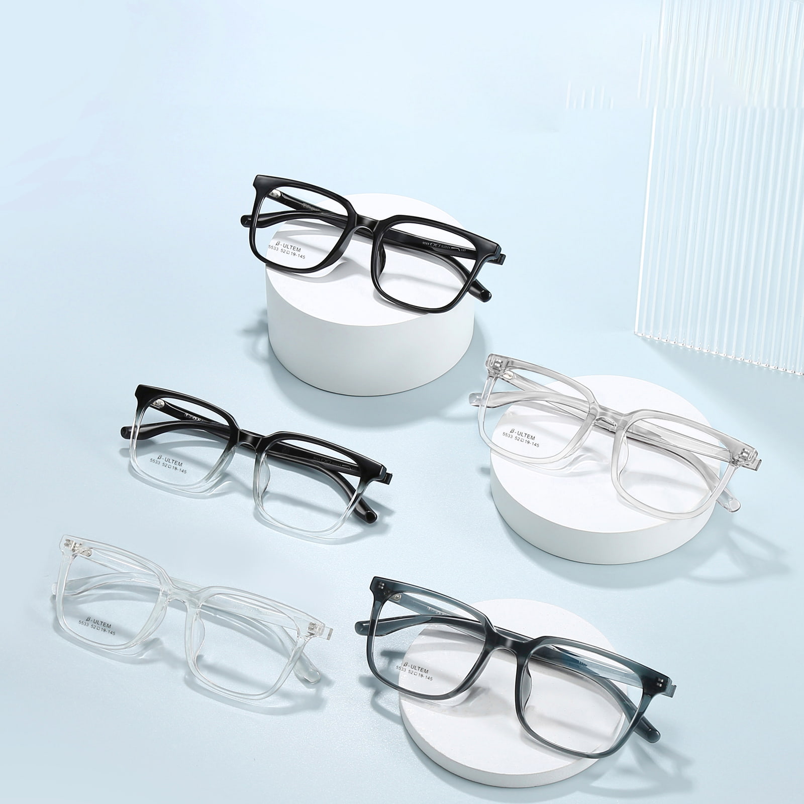 5533 Ochelari sport TR90 anti-coliziune cu cadru pătrat