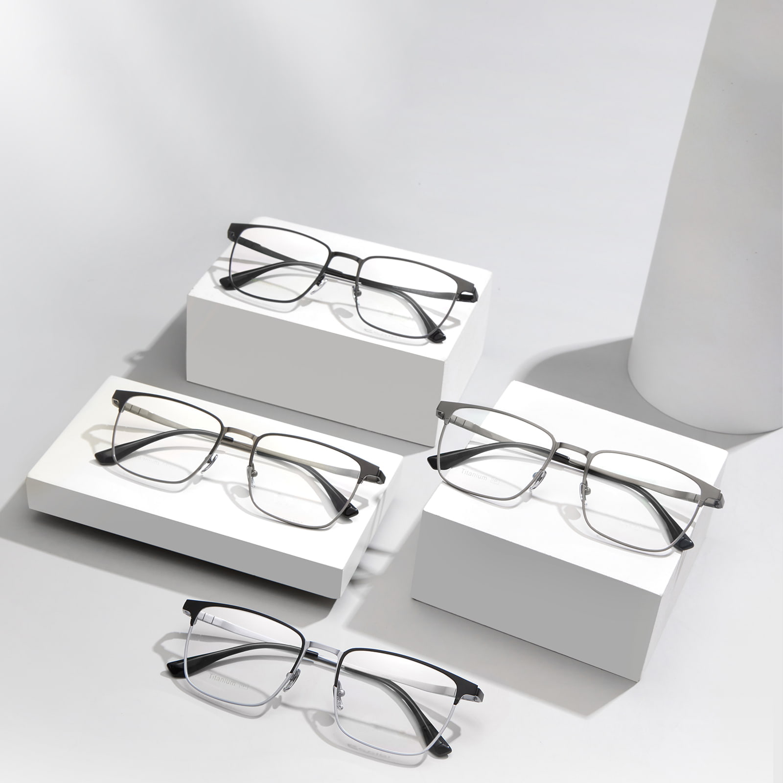 TA2212 Ochelari de afaceri anti-alunecare din titan pur