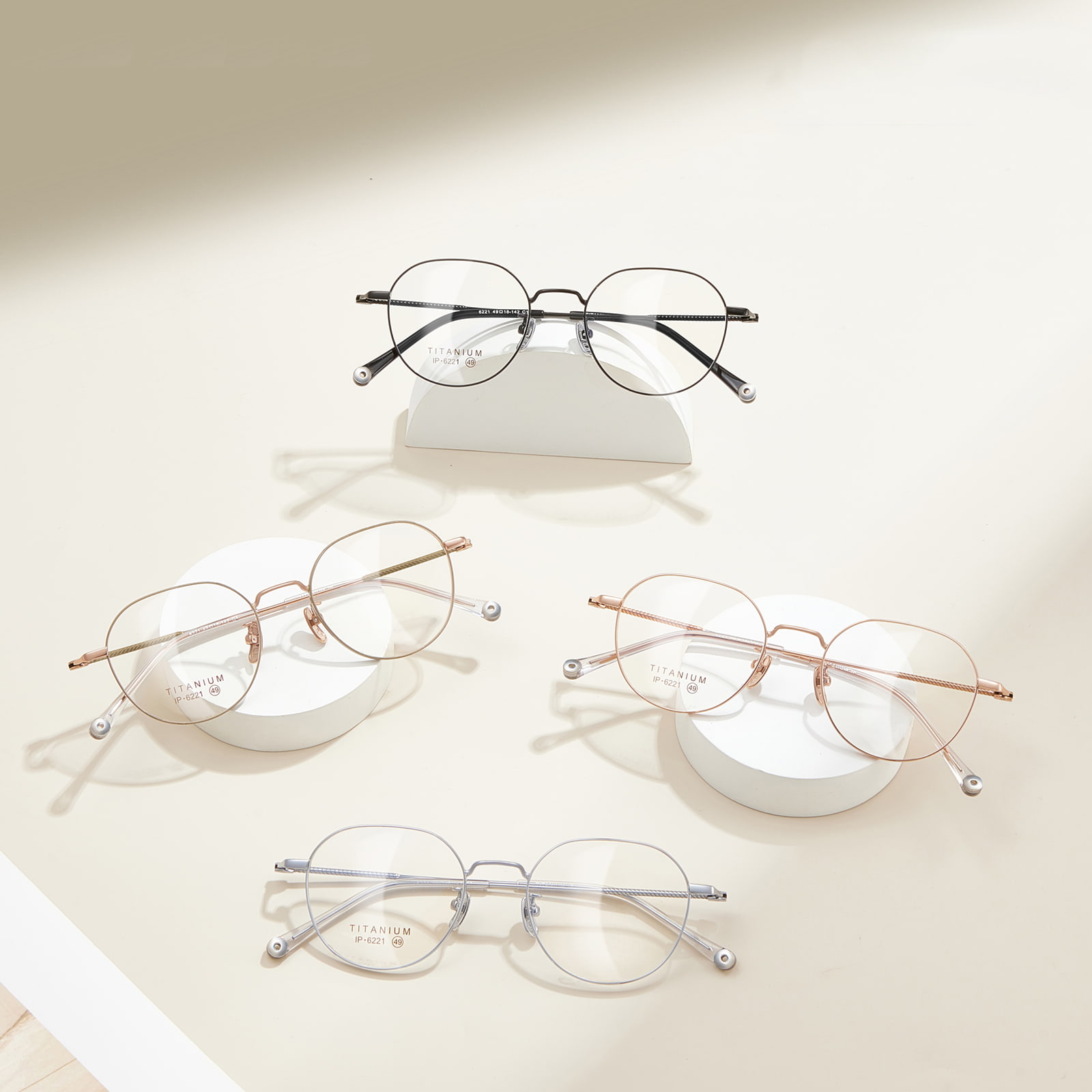 6221 Ochelari blanzi si compacti din titan pur neoxidat