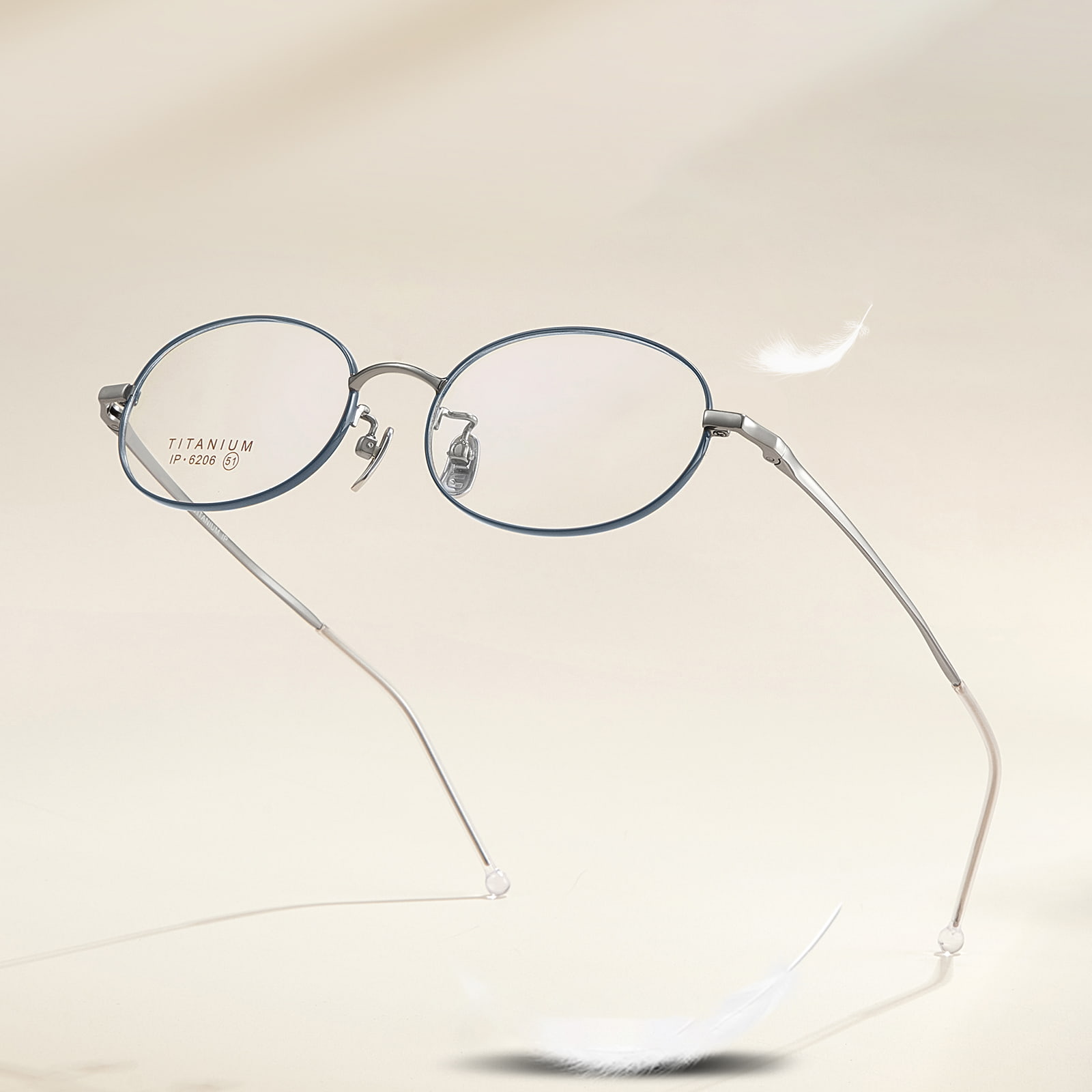 6206 Ochelari din titan pur cu expansiune exterioară curbată moale