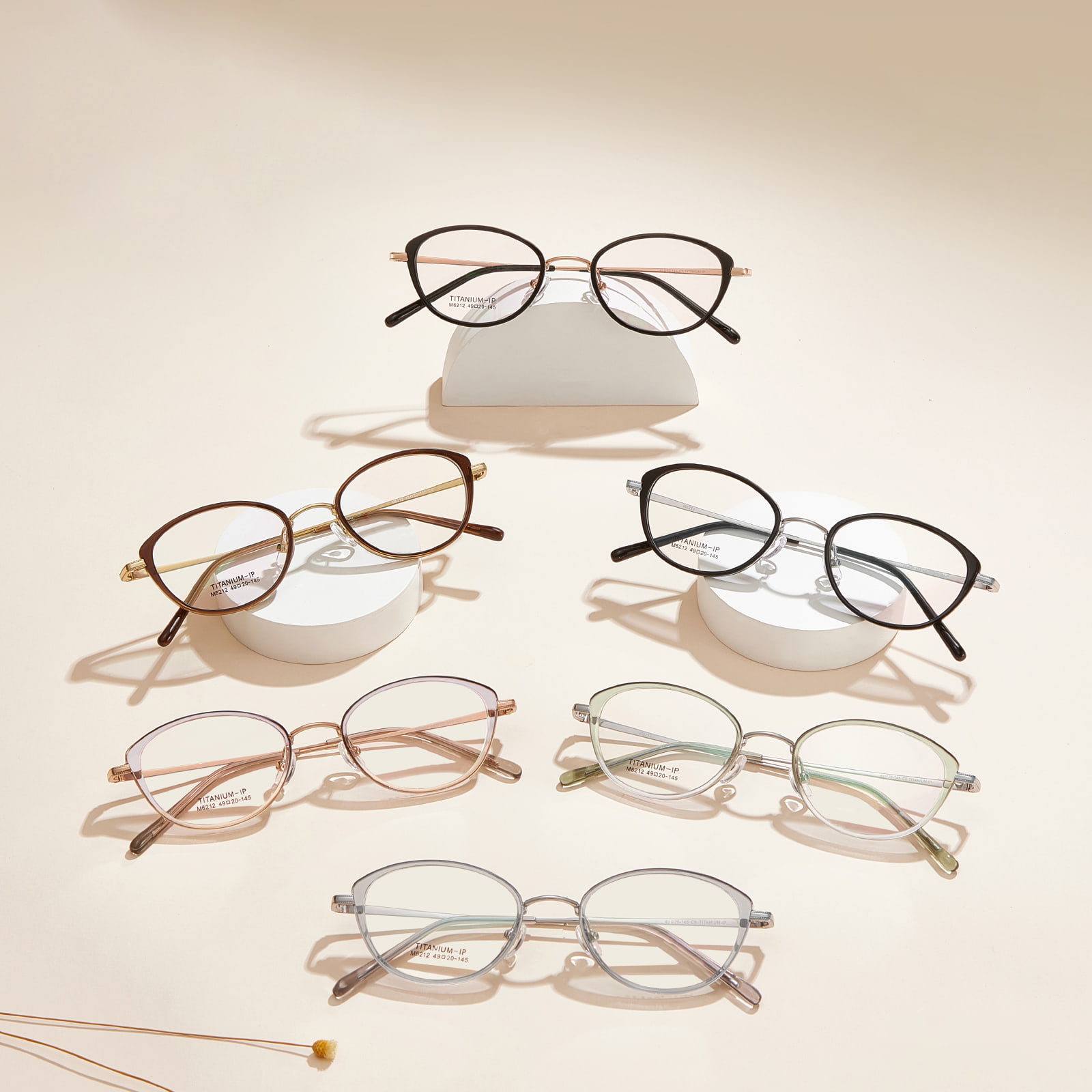 M6212 Ochelari de titan Soft Curve β cu ramă largă