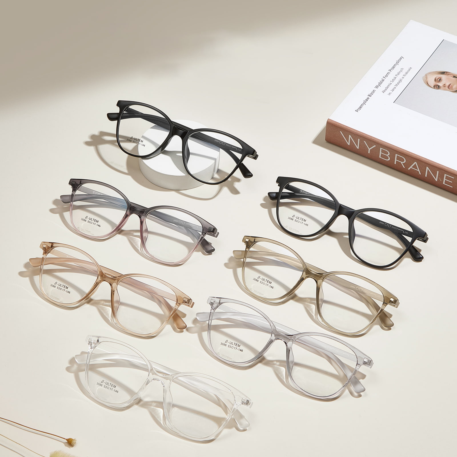 3086 Ochelari retro anti-alunecare TR90 pentru toate formele feței