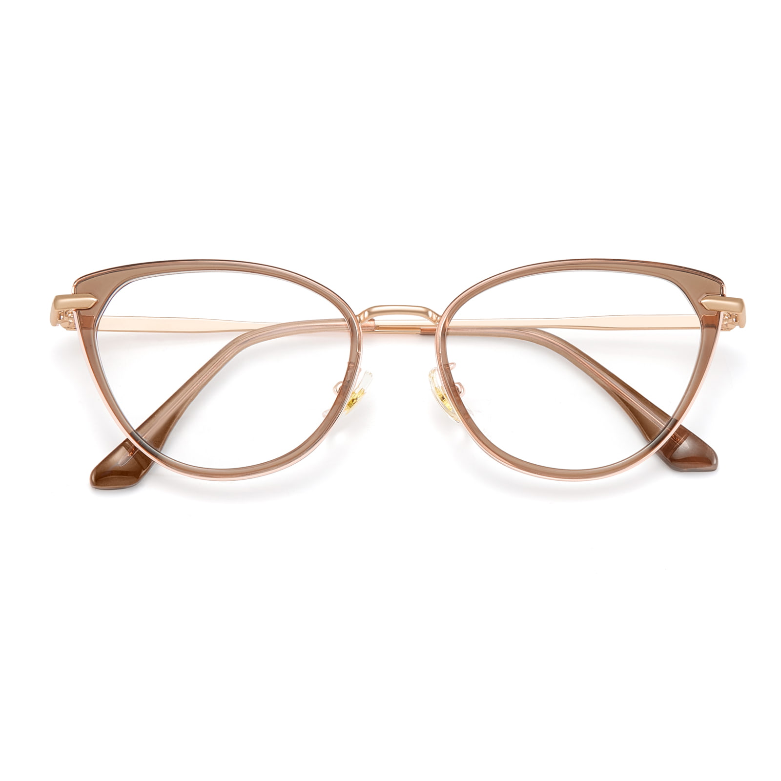 S11916 Ochelari anti-albastru cu margine metalica cu lipici auriu