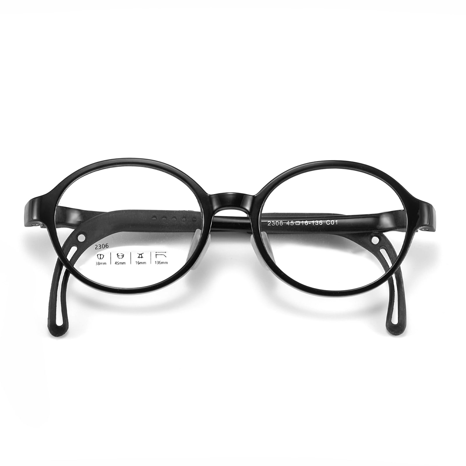 2306 Ochelari goale cu frânghie pentru ochelari asortate, tampoane de nas din silicon moale anti-pierdere