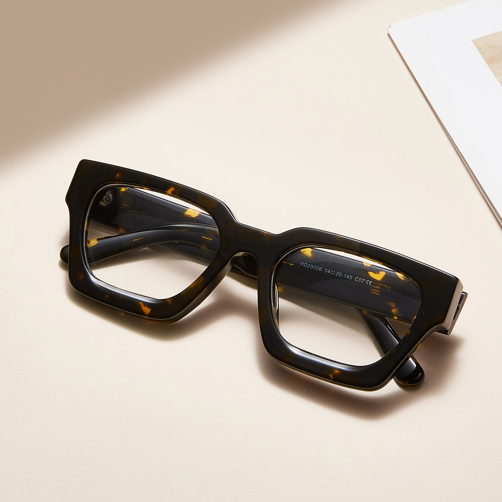 RD29006 Ochelari din acetat cu ramă pătrată dură