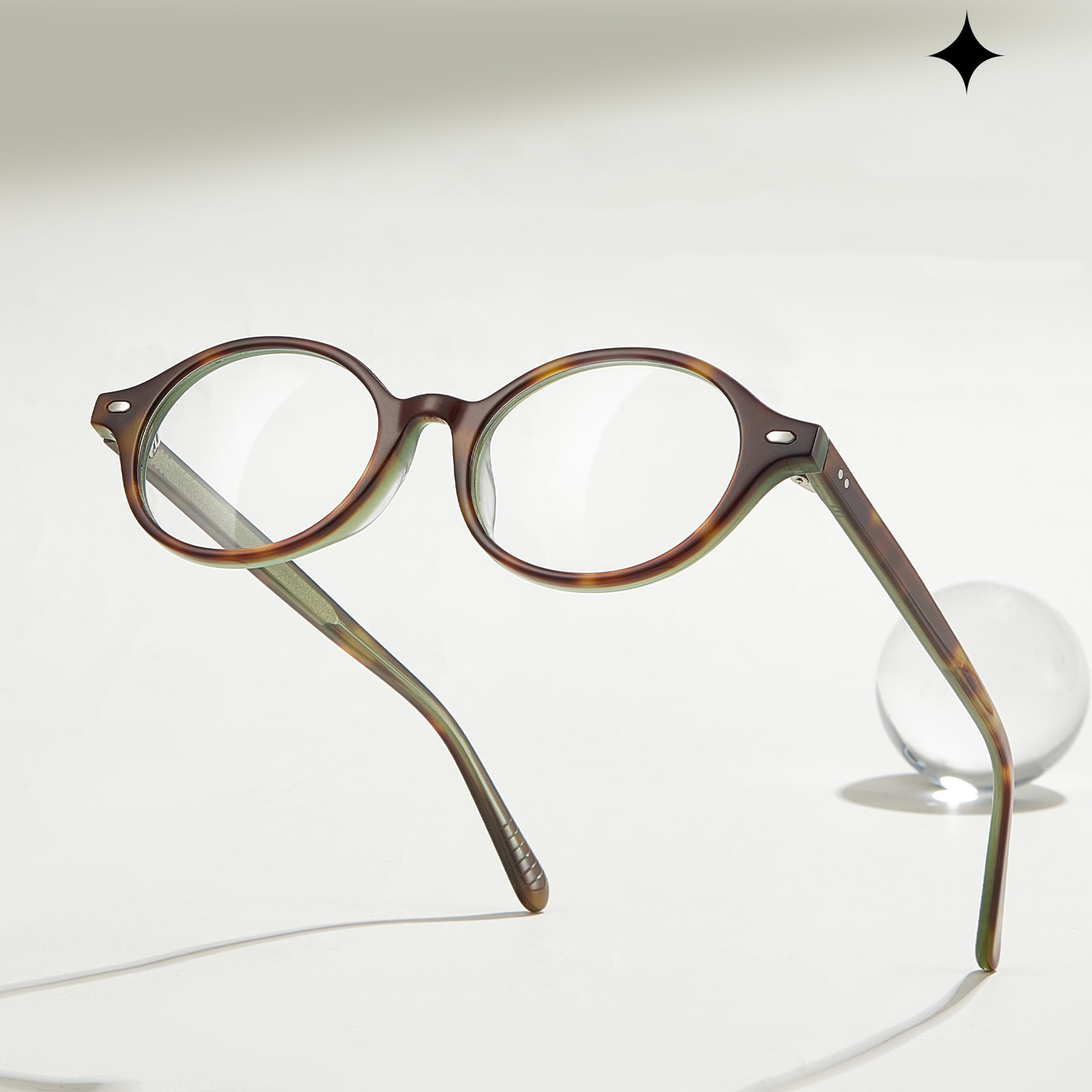 BC8046 Ochelari ovali simpli hipoalergenici din acetat