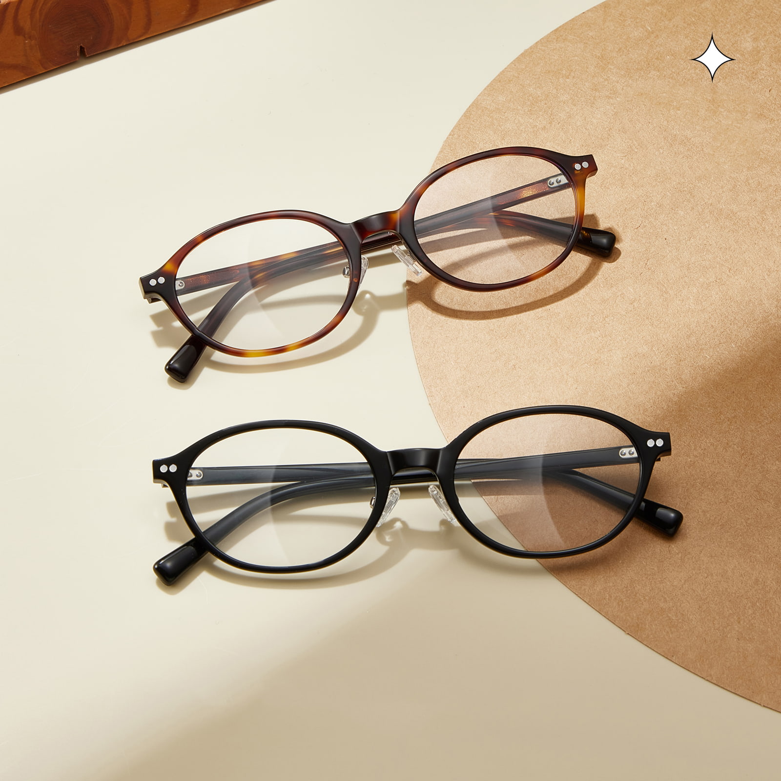 BC2049 Ochelari de lucru ovali din acrilat, prietenosi cu pielea, pentru computer