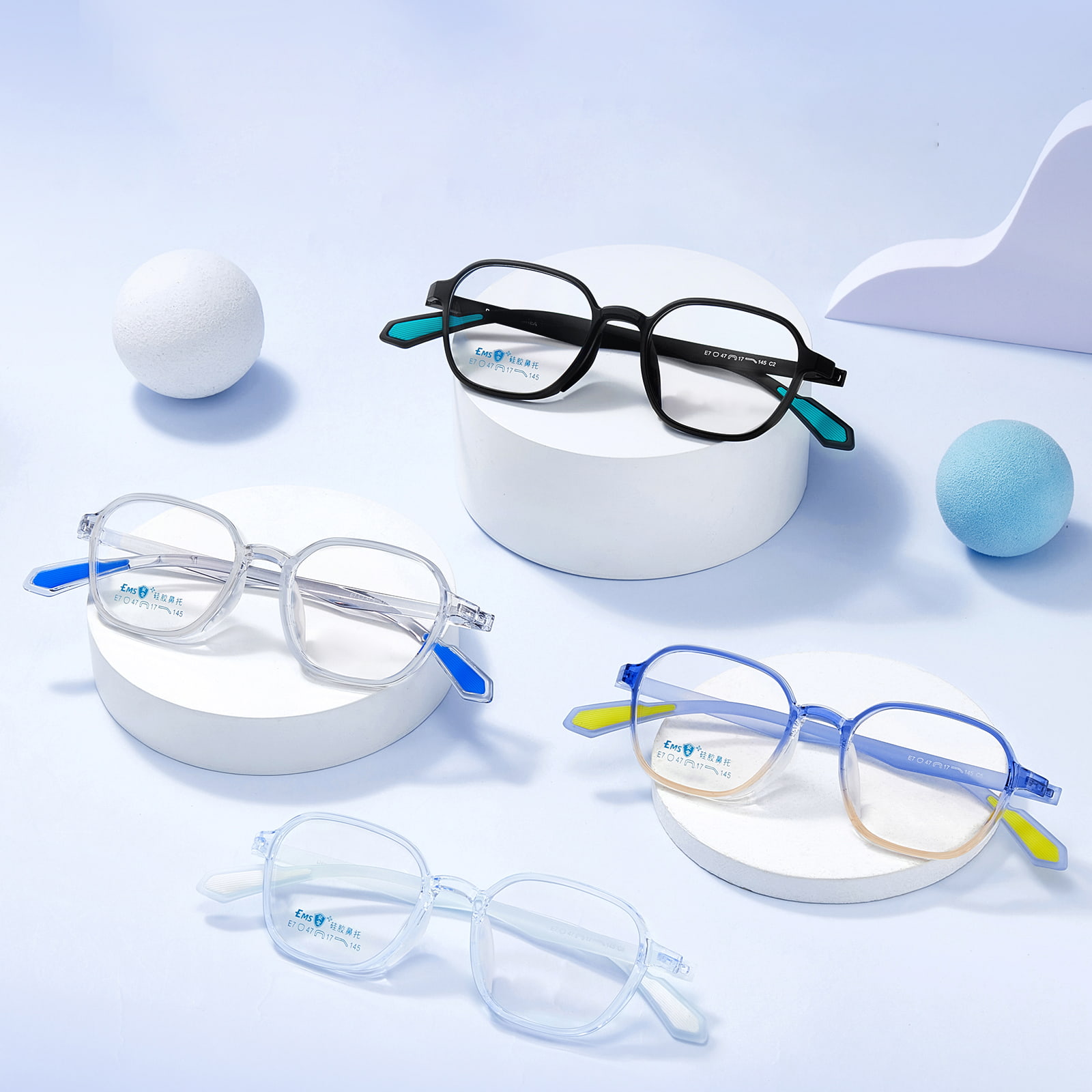 Ochelari pentru nas din silicon moale cu ramă largă E7 Gradient Color