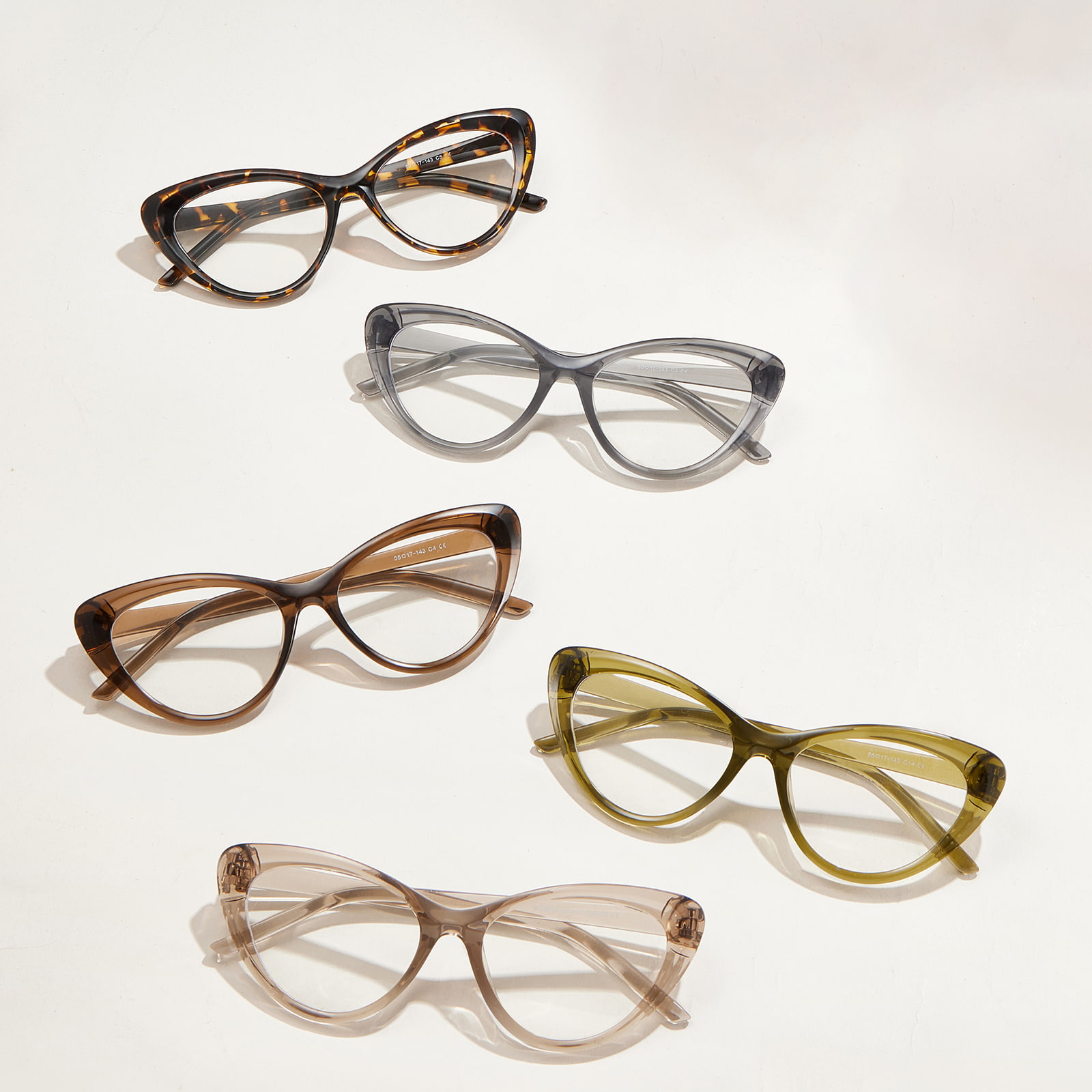 W72346 Ochelari Anti-Stress în stil american cu linii groase anti-lumină albastră