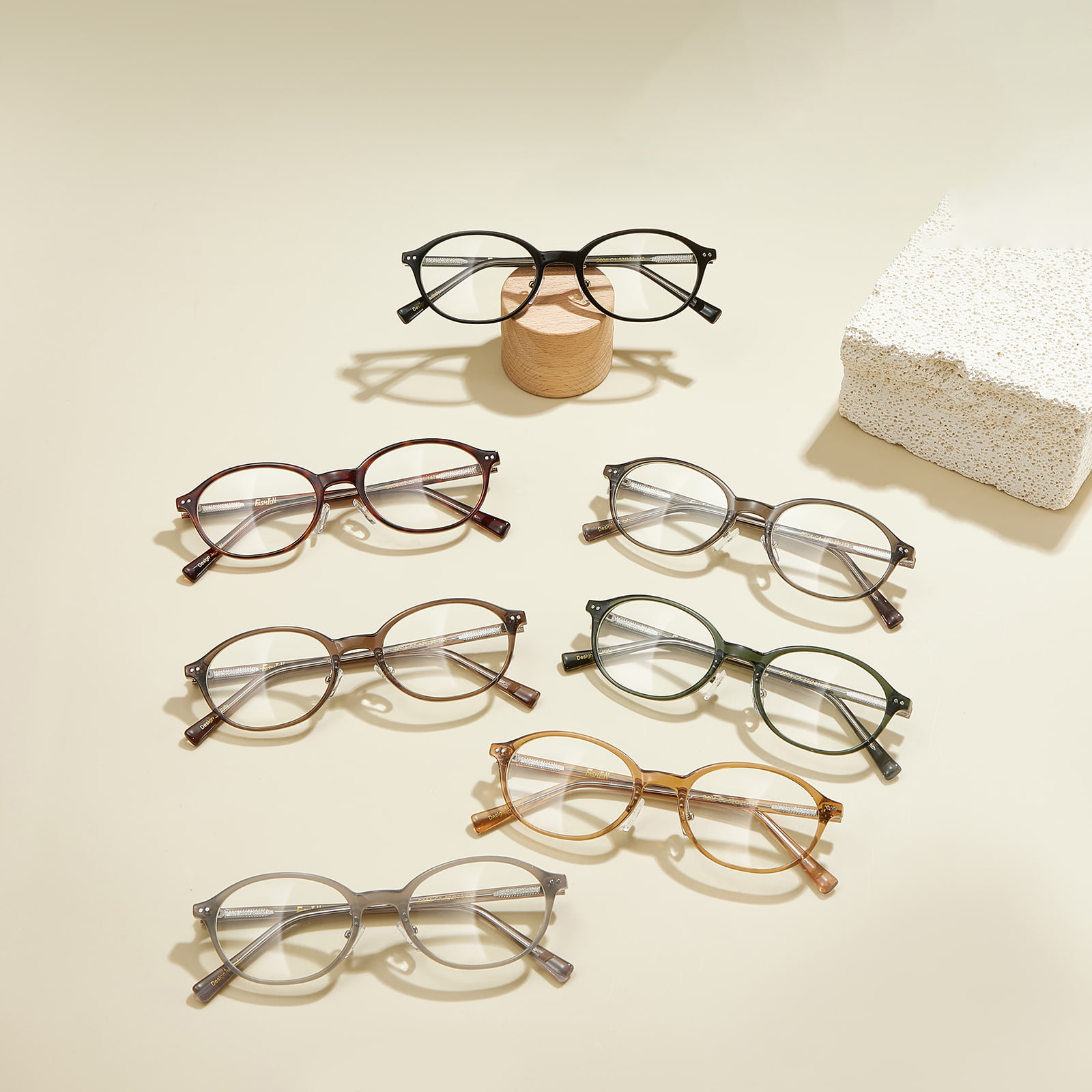 D004 Ochelari retro cu cadru mic, oval, anti-albastru