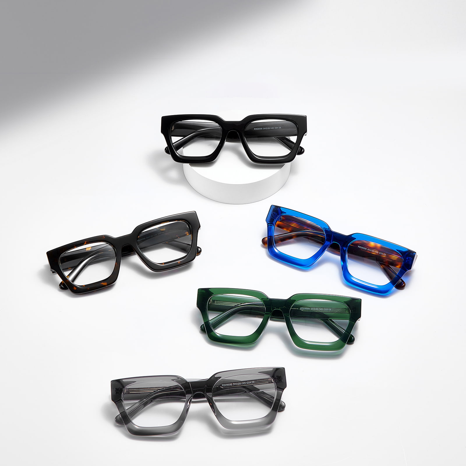 RD29006 Ochelari din acetat cu ramă pătrată dură