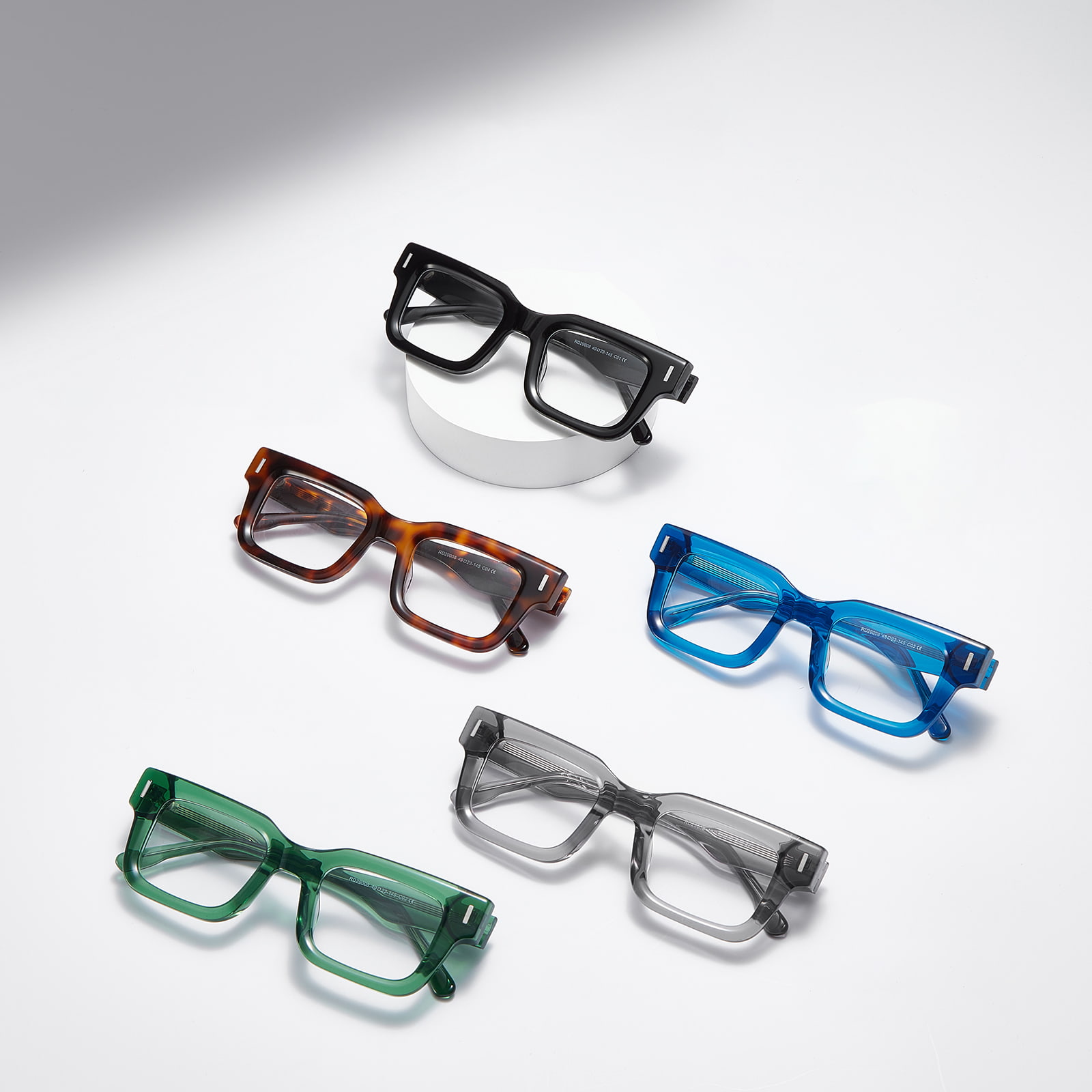 RD29008 Ochelari acrilici transparenti, ecologici, cadru gros