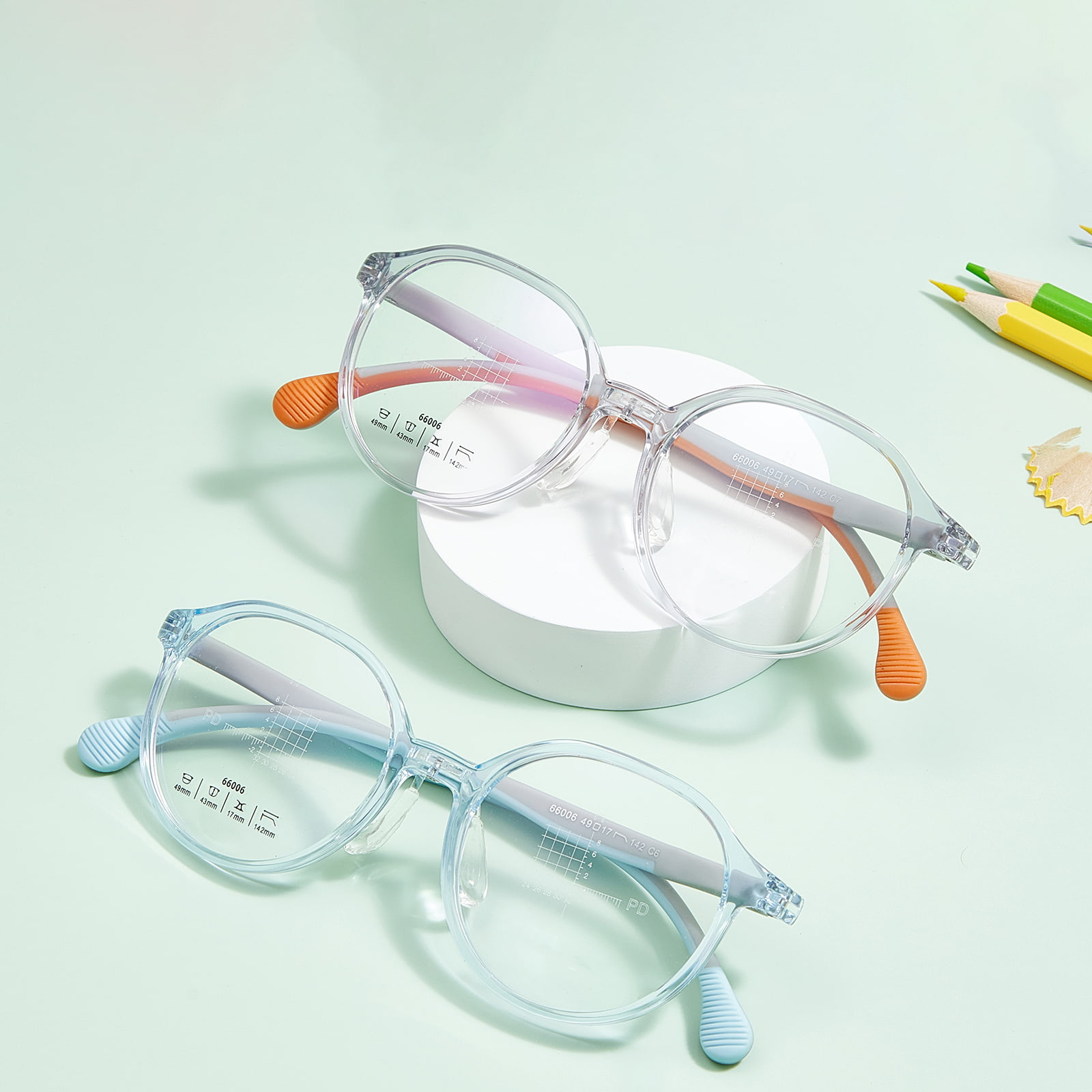 66006 Ochelari multicolori pentru nas din silicon moale in forma de U pentru copii