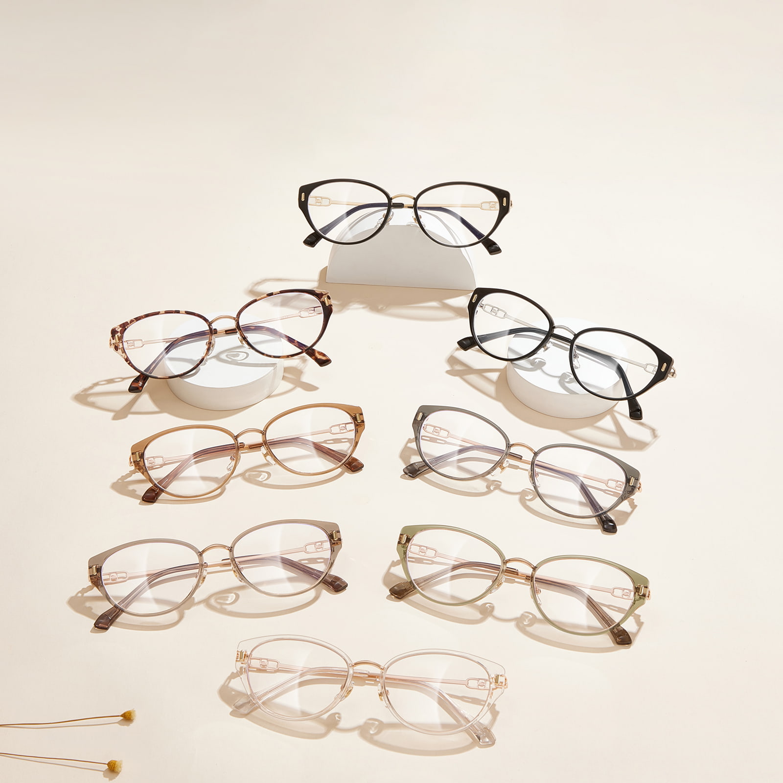 S12008 Cat-Eye Hollow Inner Inel Ochelari anti-lumină albastră