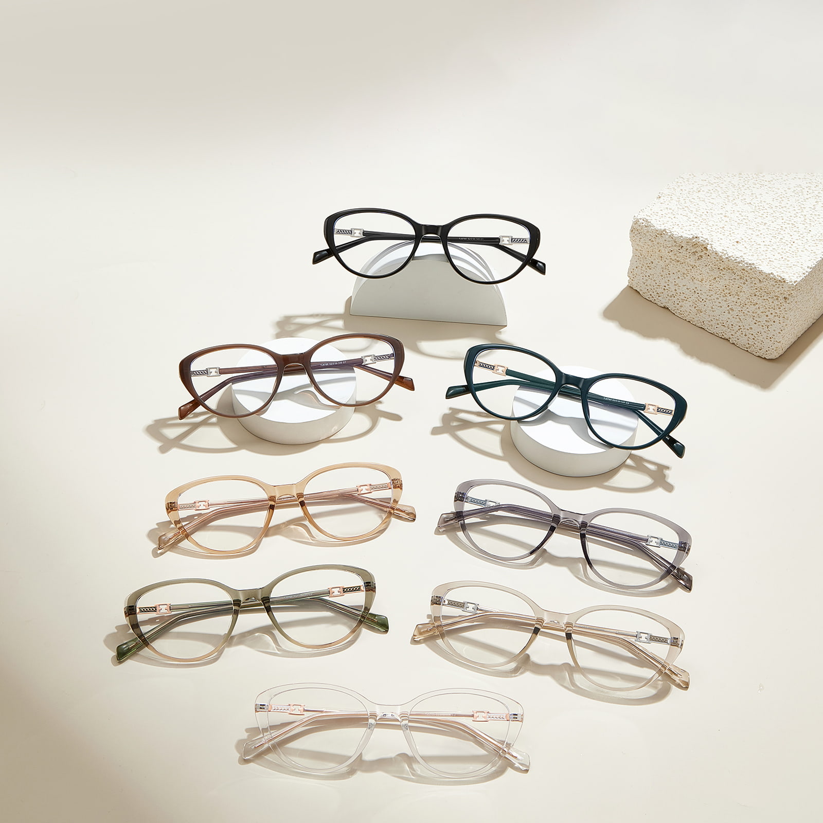 TJ5786 Ochelari cu ramă fluture lărgită anti-lumină albastră