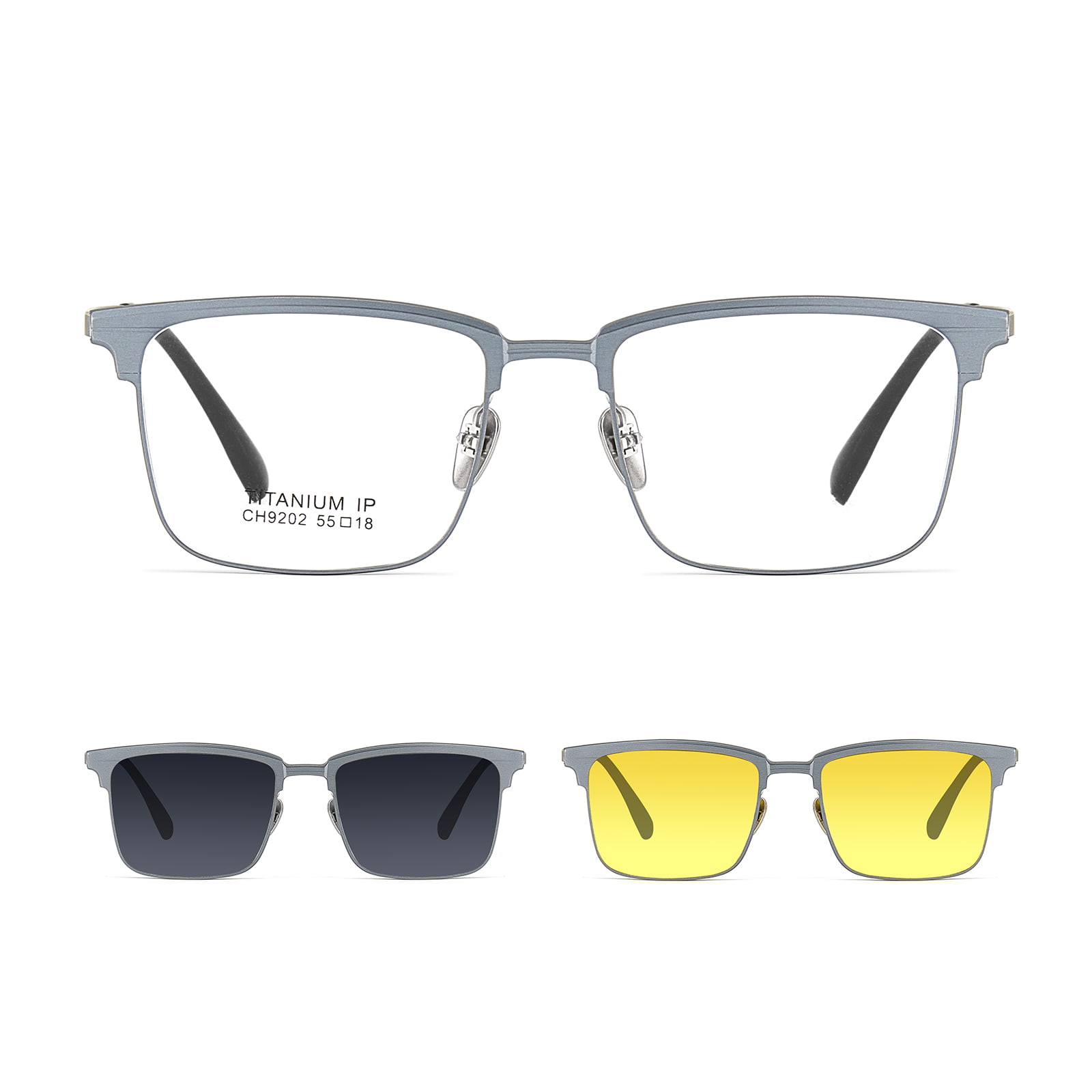 CH9202 Ochelari de soare magnetici, dintr-o singură bucată, sculptați fin, pentru miopie