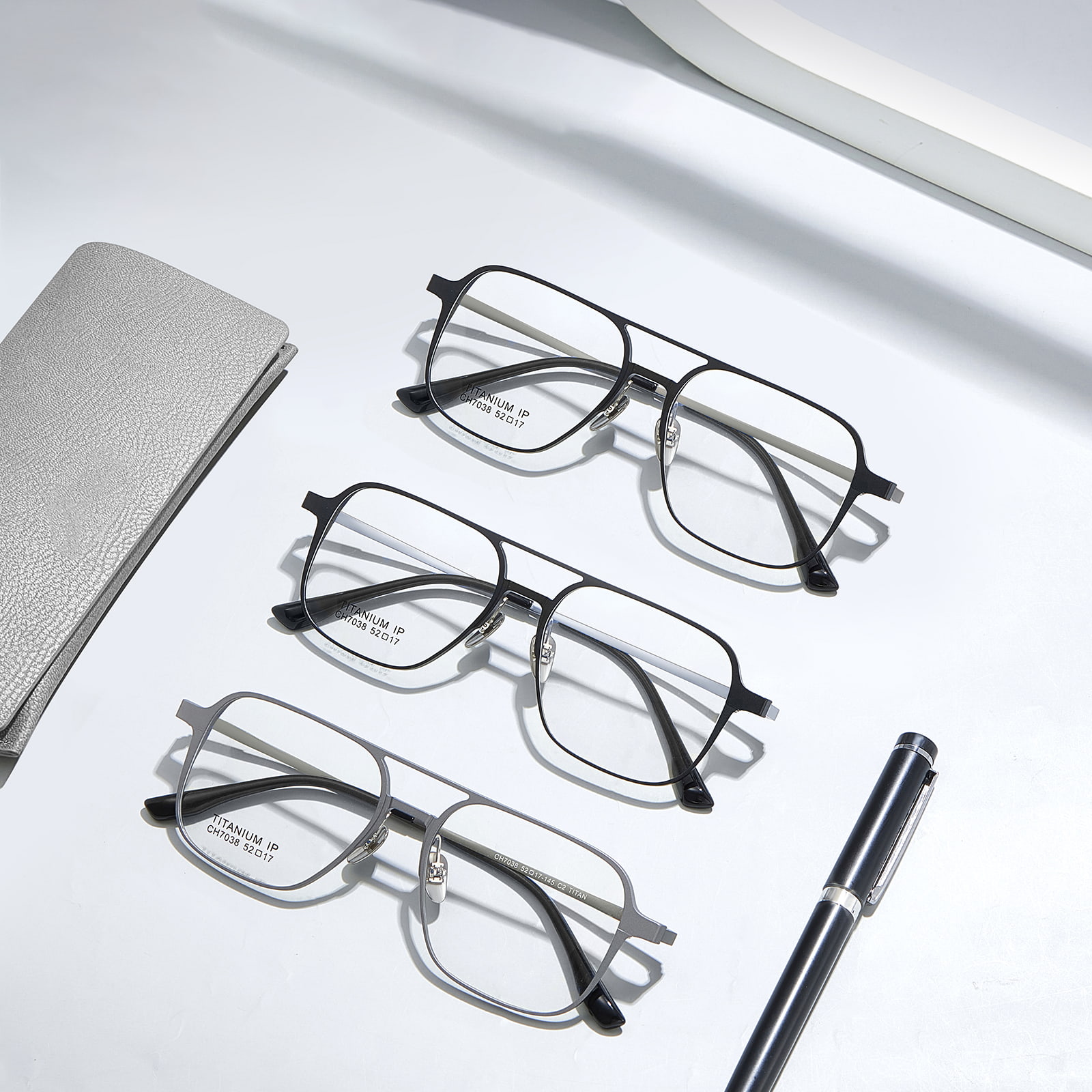 CH7038 Ochelari de soare polarizați pentru miopie magnetică, cu fascicul dublu, trei în unu, aluminiu-magneziu
