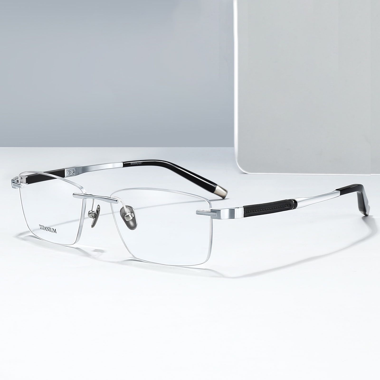 9058 Ochelari de titan pur anti-rupere fără ramă