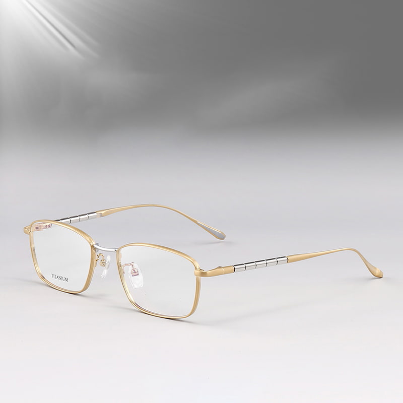 S9072 Ochelari Rotunzi Bamboo Elite din titan pur