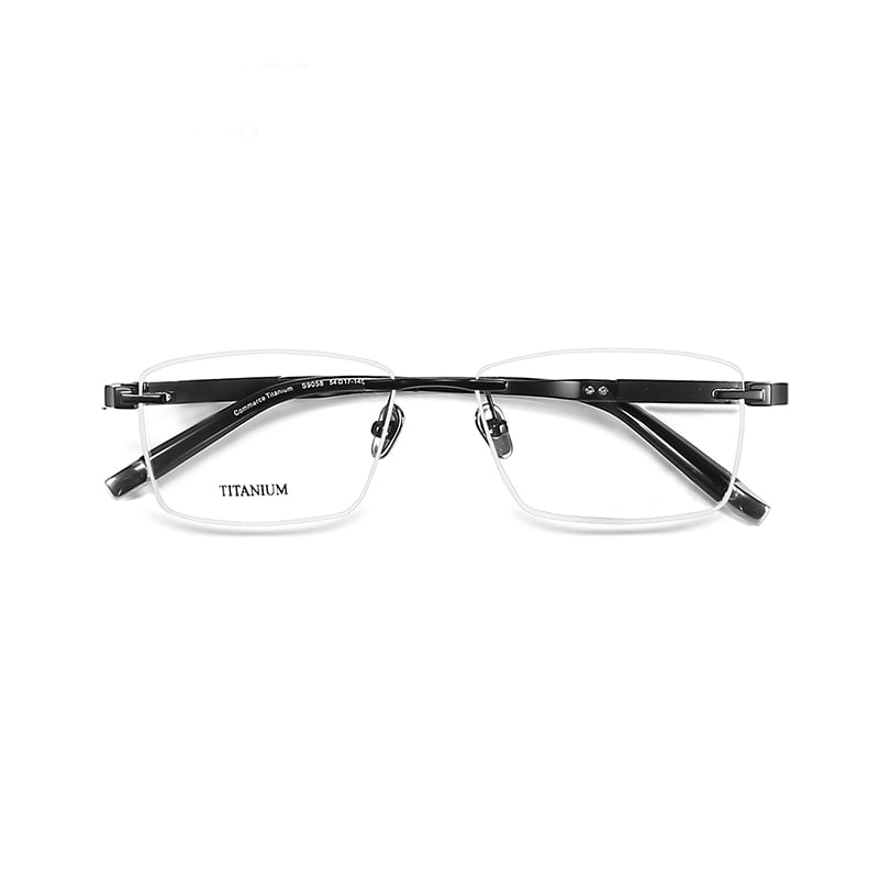 9058 Ochelari de titan pur anti-rupere fără ramă
